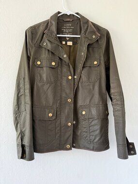 J.Crew Boyfriend Field Jacket Dark Olive Size Small